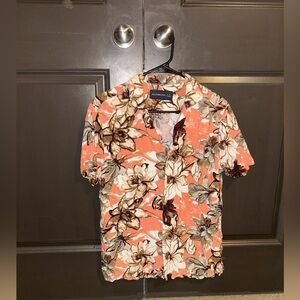 Abercrombie & Fitch Floral Shirt - Orange and Brown